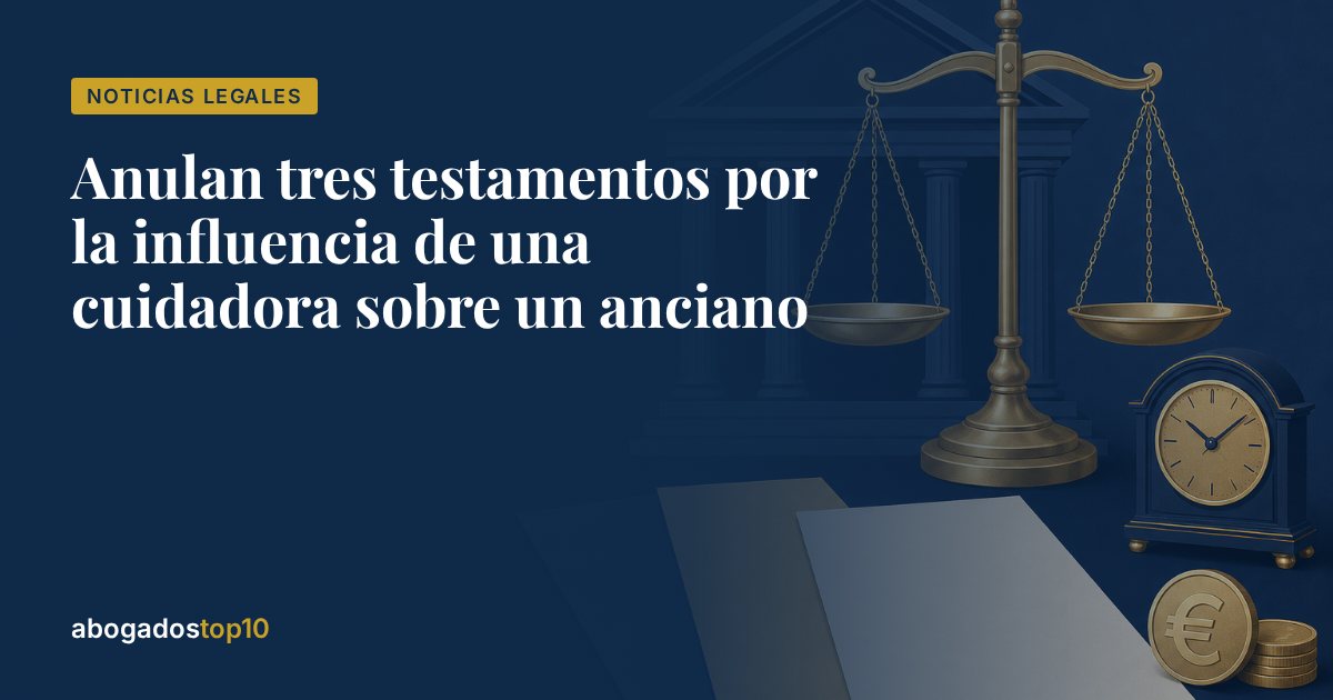 Anulan tres testamentos por la influencia de una cuidadora sobre un anciano
