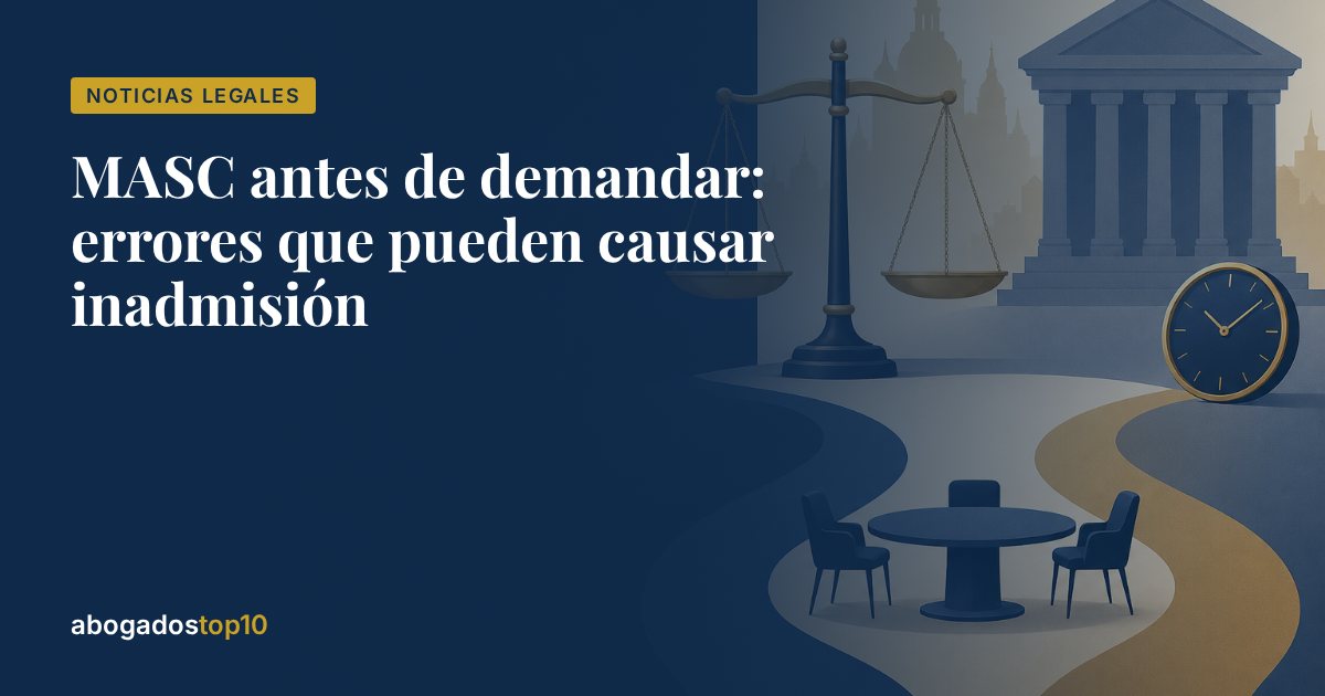 MASC antes de demandar: errores que pueden causar inadmisión