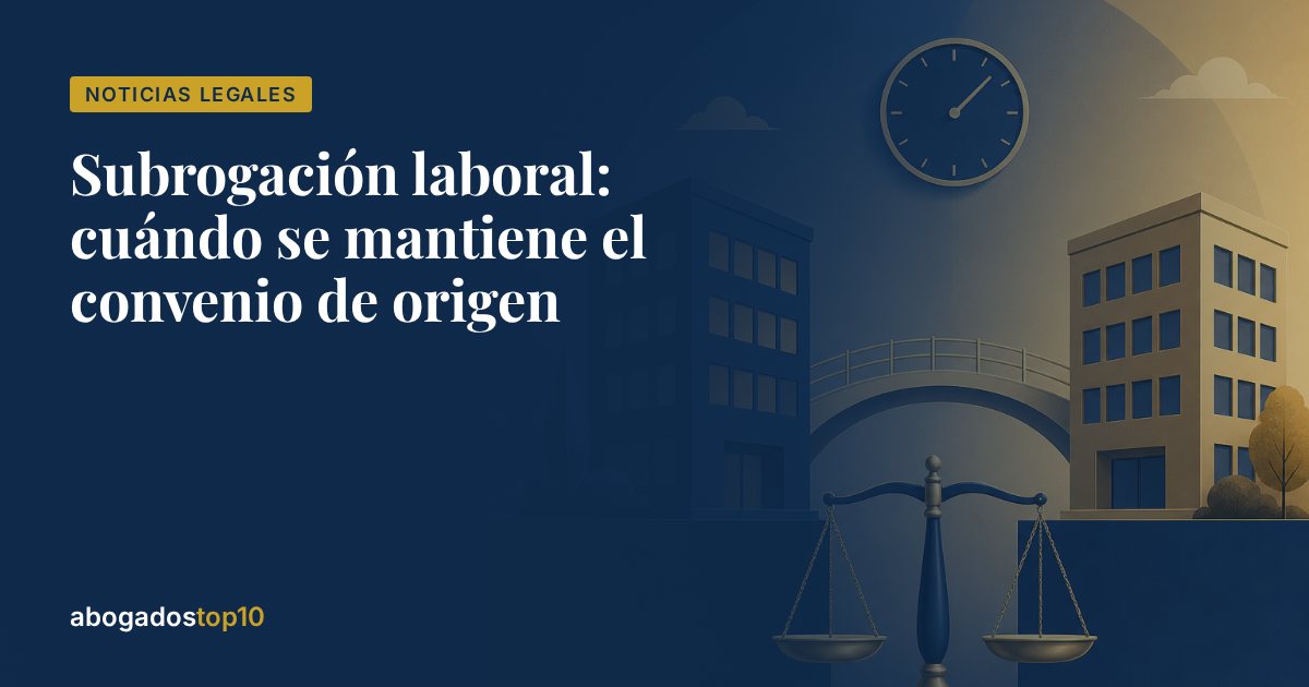 Subrogación laboral: cuándo se mantiene el convenio de origen